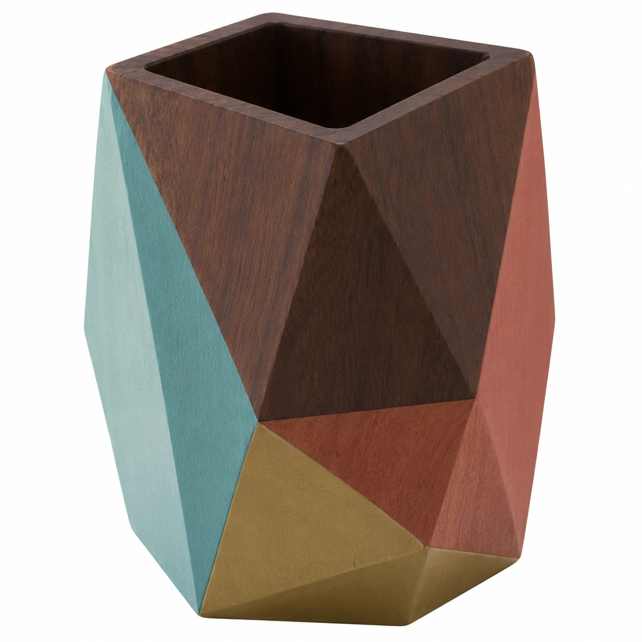 Soporte de lápices geométrico multicolor