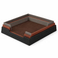 Bandeja Organizadora de Documentos Negro Marrón Gris 30x25x7cm