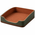 Bandeja organizadora de documentos verde y marrón 24x24x6cm