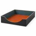 Bandeja organizadora de escritorio negro y terracota