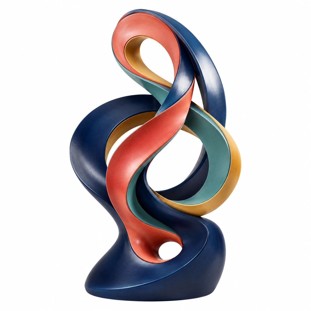 Escultura Abstracta Moderna Azul y Multicolor