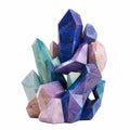 Escultura Decorativa de Cristales Multicolor Púrpura/Azul/Verde