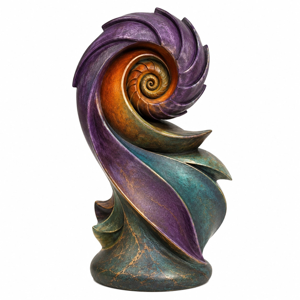 Escultura Abstracta Espiral Decorativa Multicolor