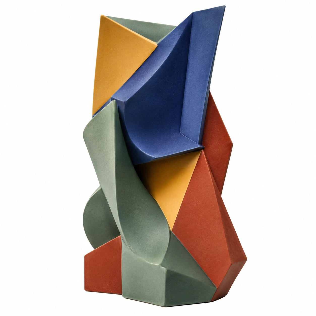 Escultura Decorativa Geométrica Multicolor Moderna