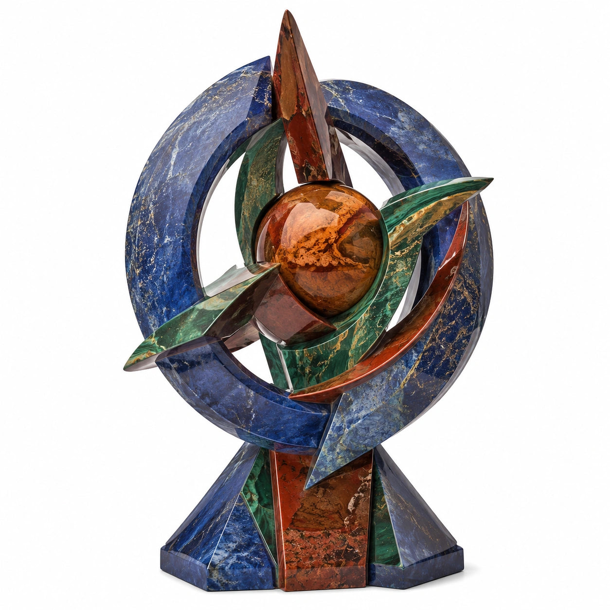 Escultura Abstracta Moderna Multicolor para Decoración