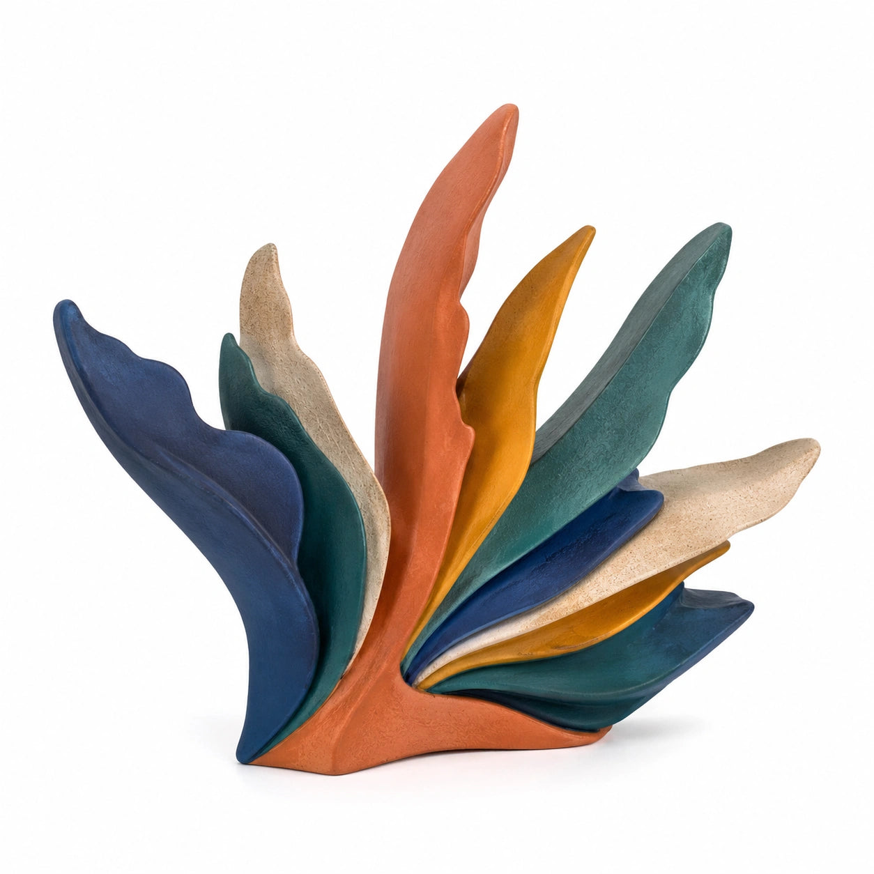 Escultura Decorativa Abstracta Multicolor de Mesa