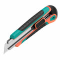 Cuchillo Retráctil Antideslizante Verde, Naranja y Negro