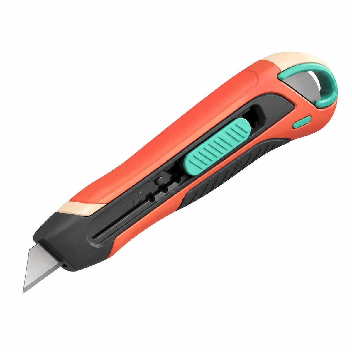 Cutter de Seguridad con Cuchilla Retráctil y Mango Ergonómico Multicolor