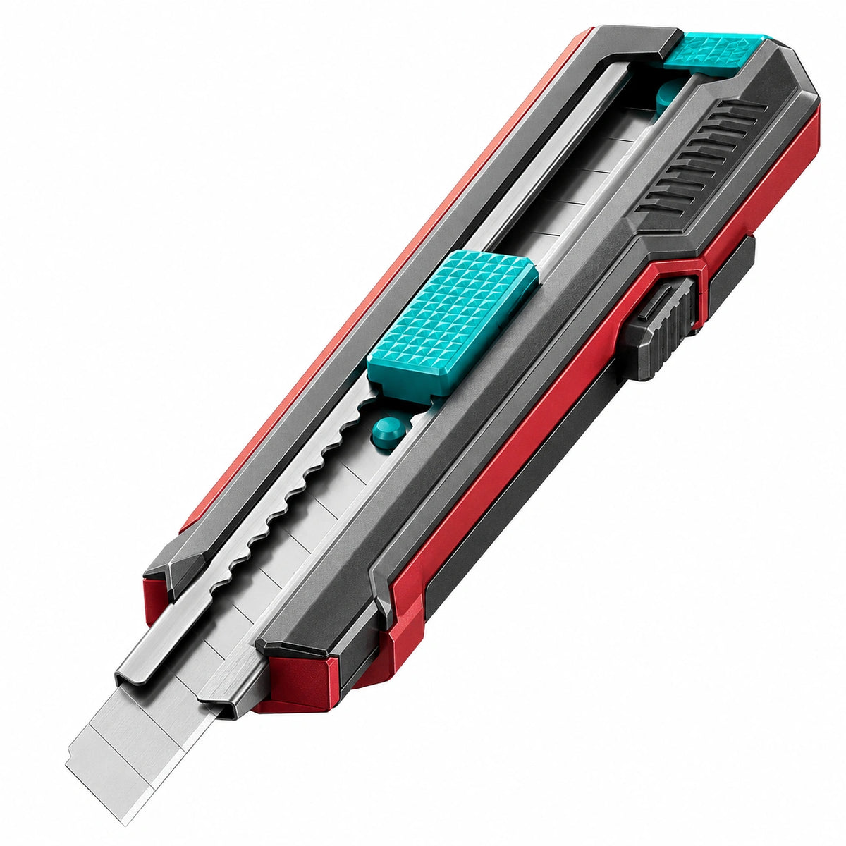 Cuchillo Cortador de Precisión con Bloqueo de Seguridad Gris/Rojo