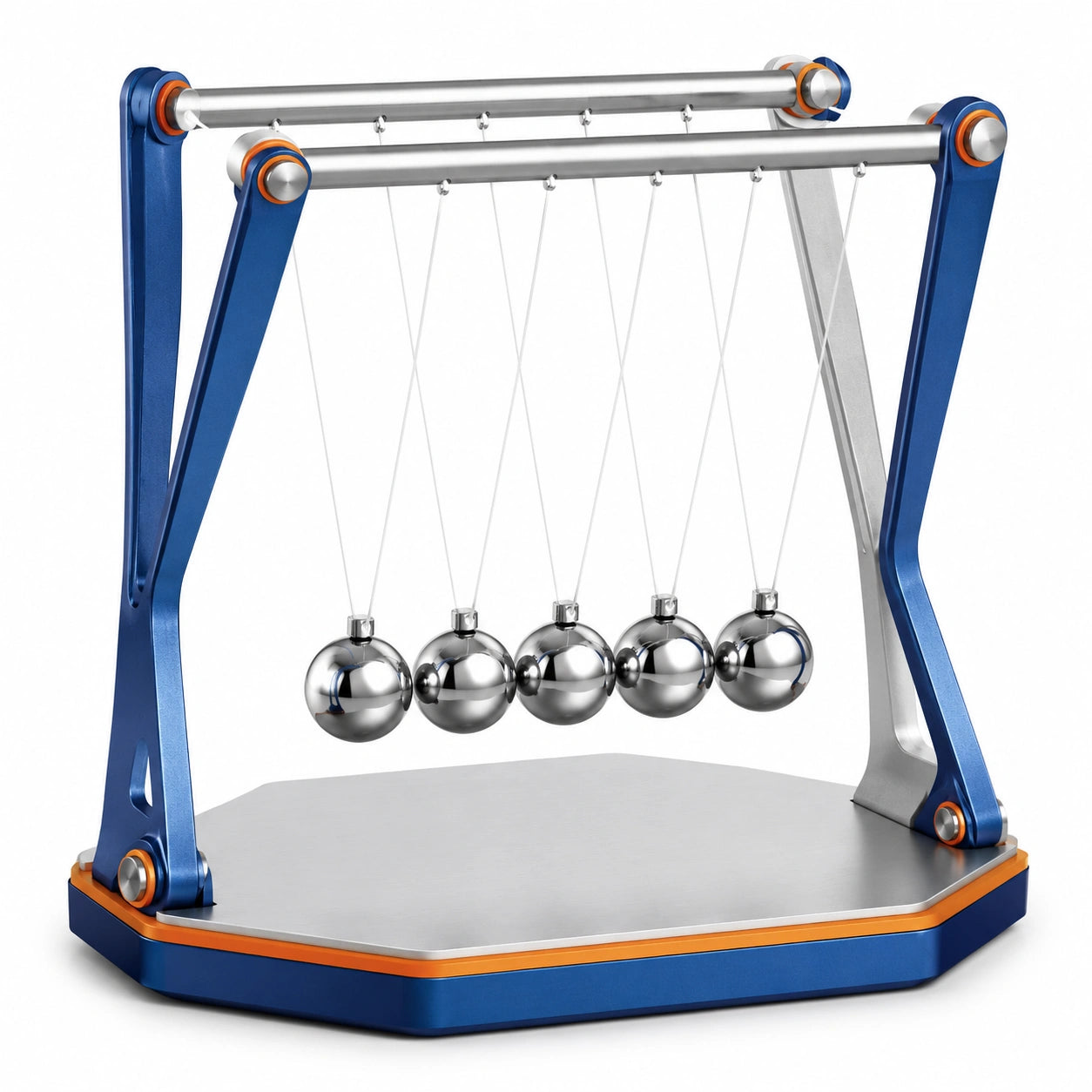 Péndulo de Newton Azul con 5 Bolas Metálicas