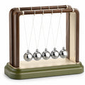 Péndulo de Newton Decorativo con Base Verde