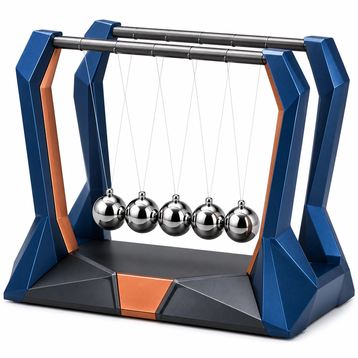 Colgador de Bolas de Newton Metálico Azul y Naranja