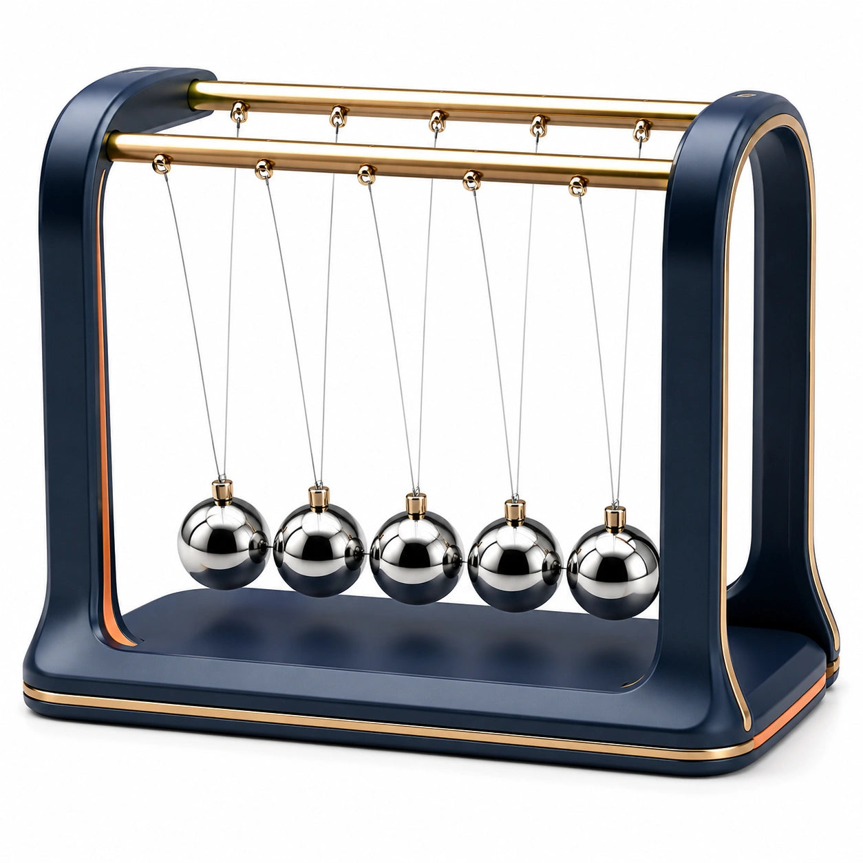 Péndulo de Newton de Oficina Azul con Esferas Metálicas