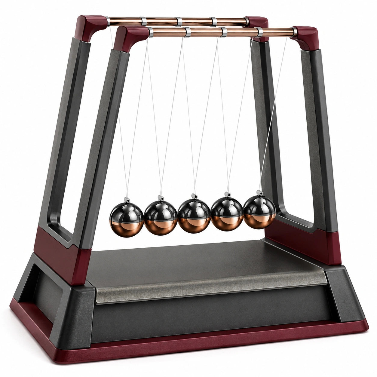 Péndulo de Newton Decorativo Negro y Marrón