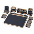 Set de Organizadores de Escritorio Azul y Beige