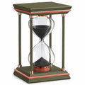 Reloj de Arena Decorativo Verde/Bronce con Vidrio Transparente
