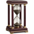 Reloj de Arena Decorativo de Madera y Metal Marrón y Dorado