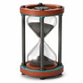Reloj de Arena Decorativo Vidrio Transparente Negro Marrón 30cm