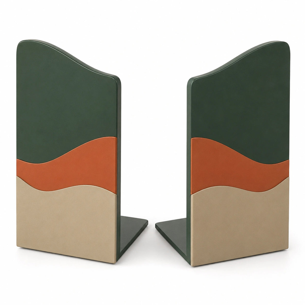 Soportes para Libros Decorativos con Diseño Ondulado Multicolor