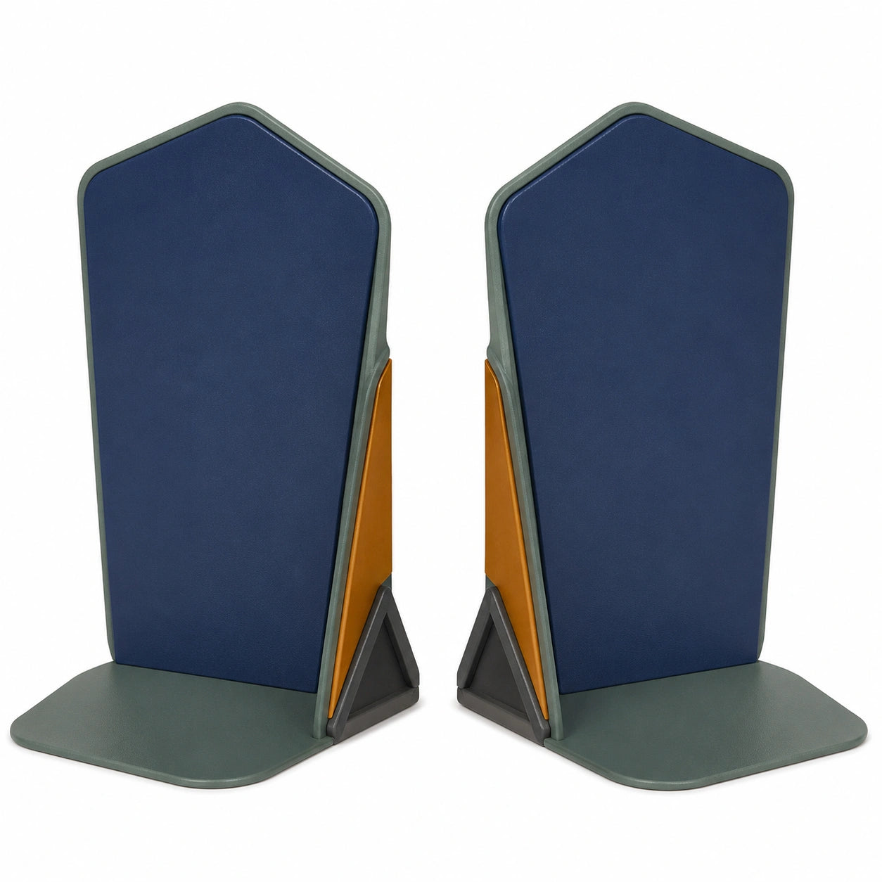 Soporte de Libros Azul y Naranja, Conjunto Moderno de 2 Piezas