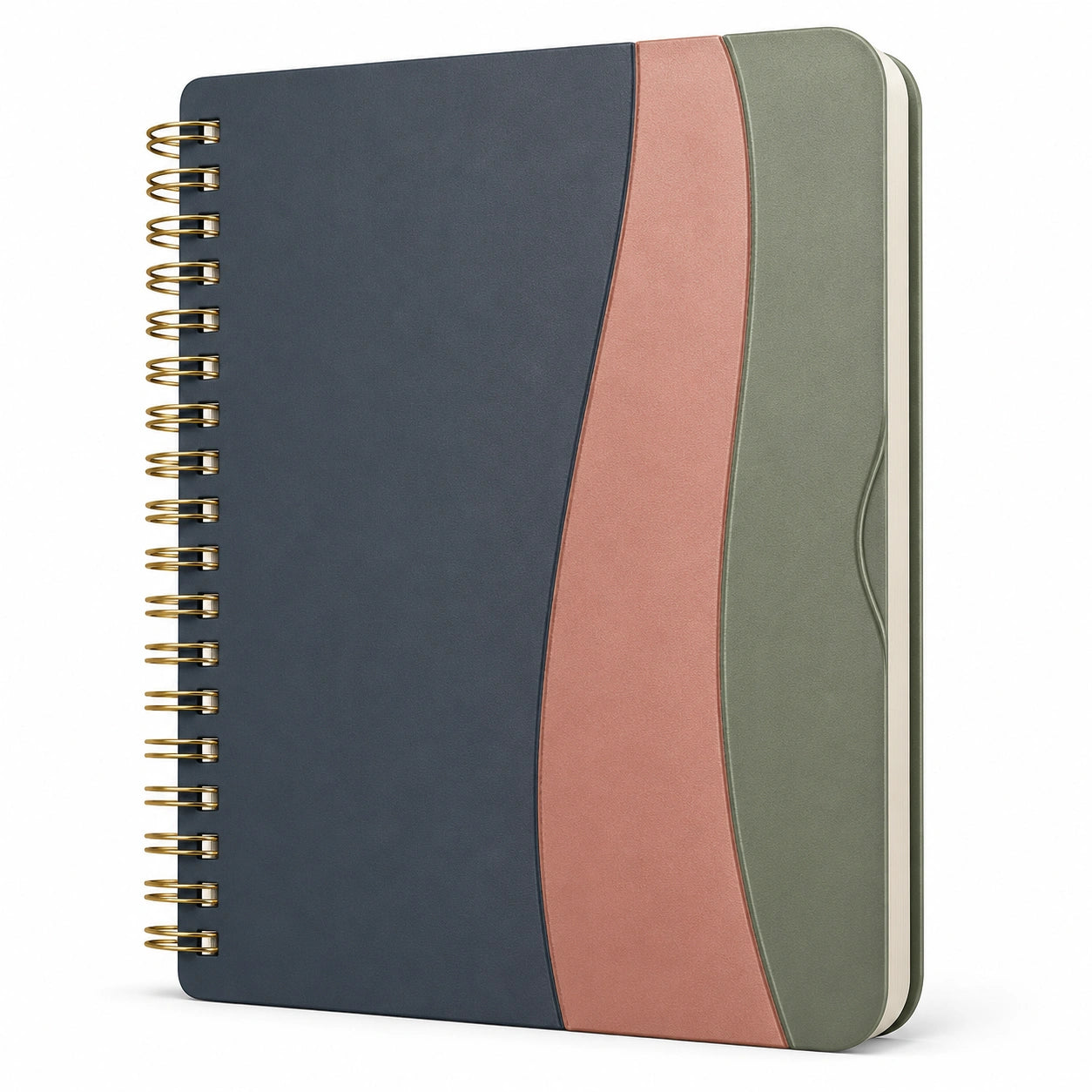 Cuaderno A5 con Espiral de Colores Azul, Verde y Rosa
