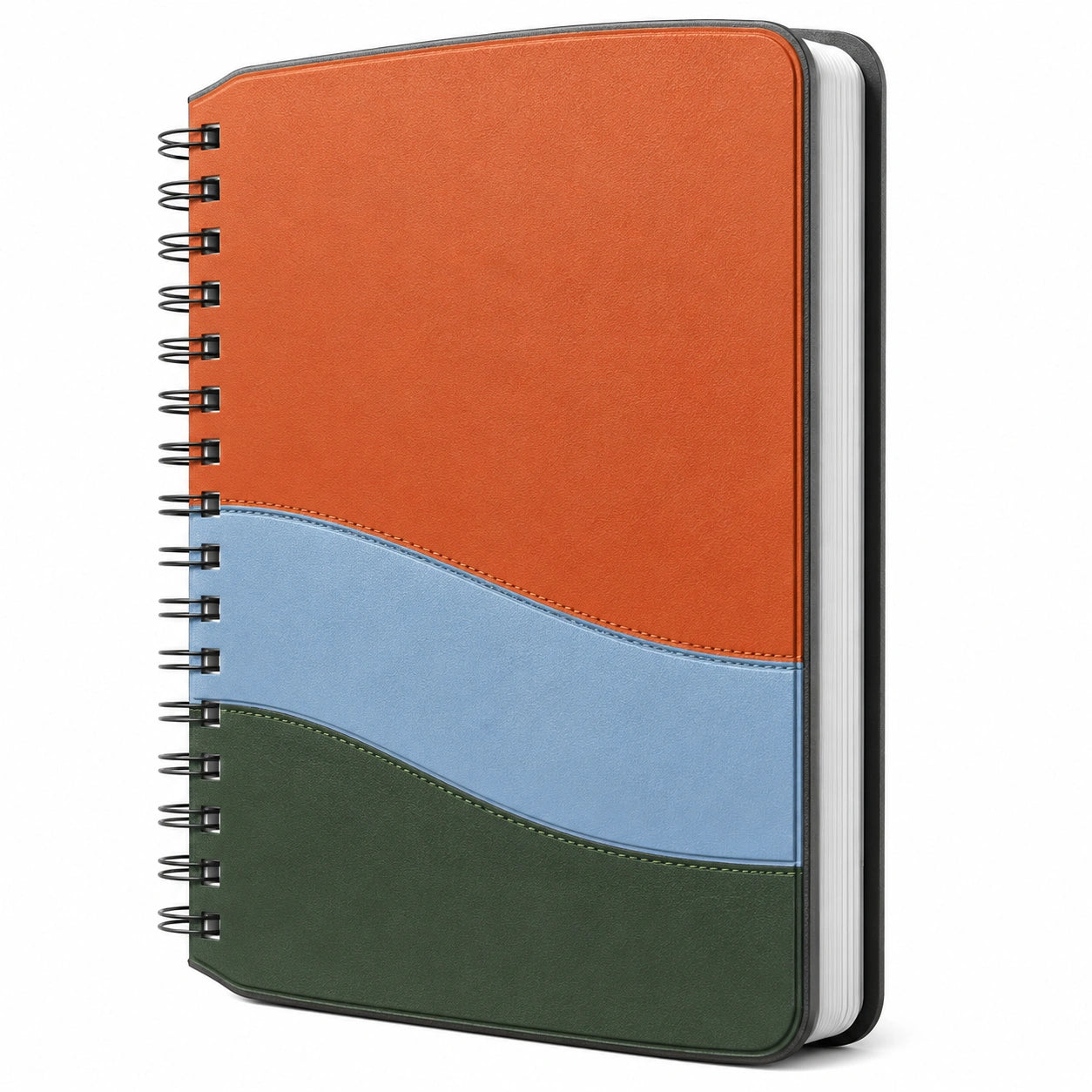 Cuaderno de Espiral Multicolor A5 Naranja, Azul y Verde
