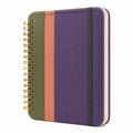 Cuaderno espiral multicolor con cierre elástico, 16x12cm