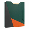 Carpeta Organizadora A4 Verde, Naranja y Negro