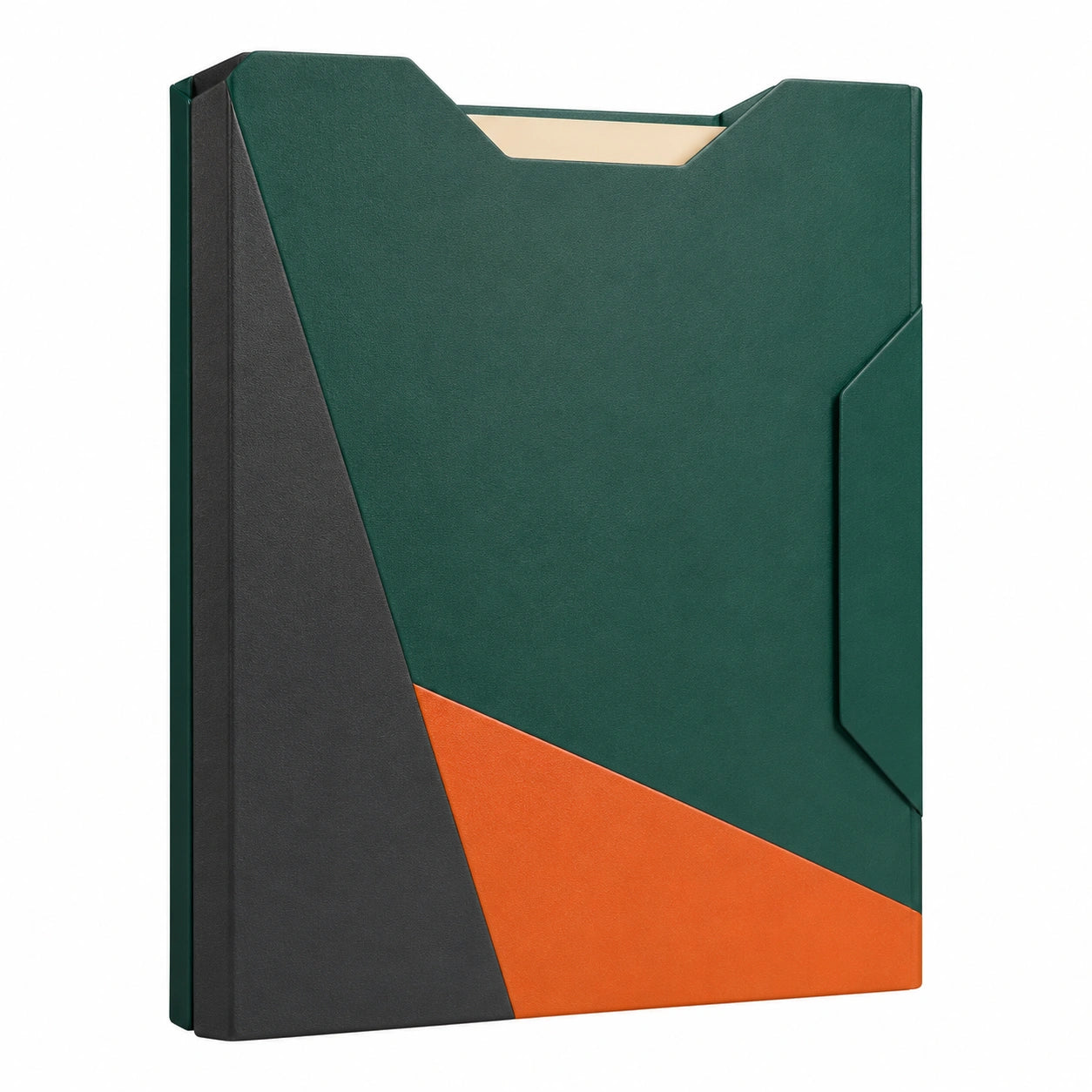 Carpeta Organizadora A4 Verde, Naranja y Negro
